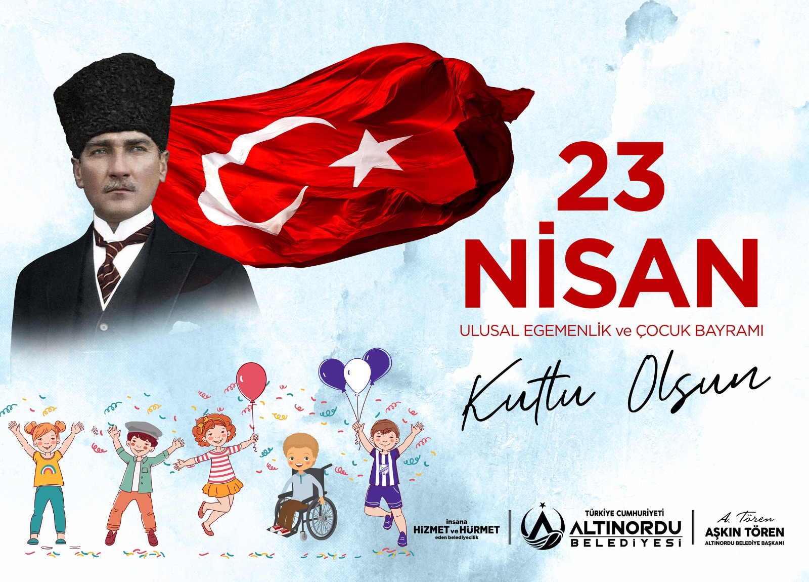 BAŞKAN TÖREN’DEN 23 NİSAN ULUSAL EGEMENLİK VE ÇOCUK BAYRAMI MESAJI
