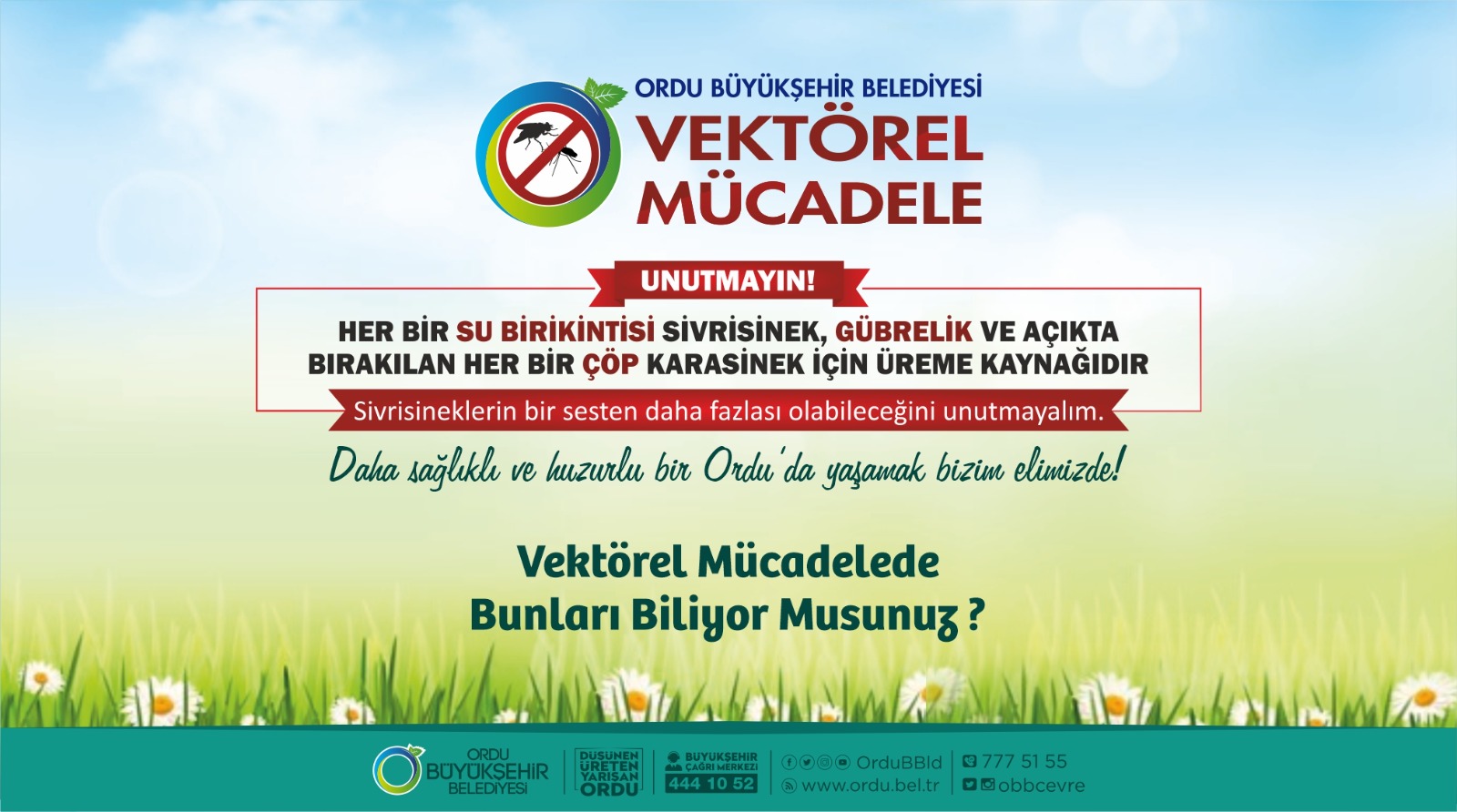 ORDU'DA VEKTÖREL MÜCADELE BAŞLADI